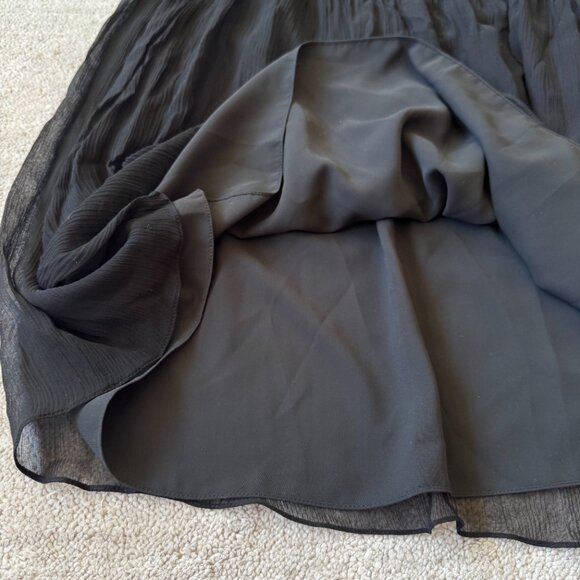 Theory Crinkled Silk Chiffon Tiered Maxi Skirt NWT - Picture 7 of 9